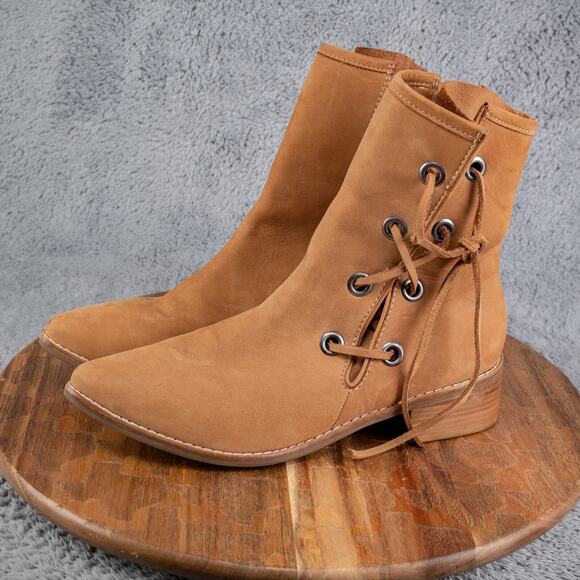 Free People x Matisse Voyage Western Boot - Tan - Sz 8.5 Inner Zip - Picture 3 of 7